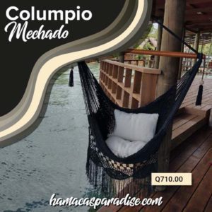 columpio negro mechado de algodón